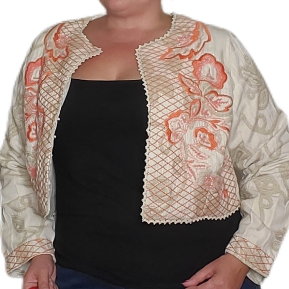 Soft Surroundings Twin Garlands Bolero Jacket 1X - Picture 7 of 7